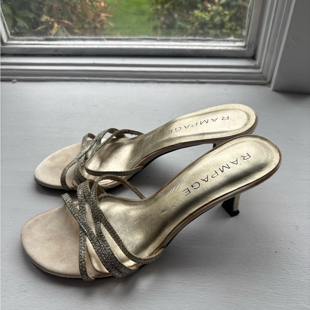 Rampage Gold Strappy Women's Heels